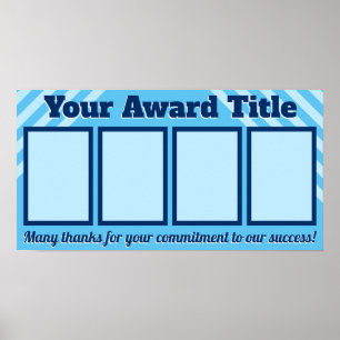 Anpassad visning med fyra fotoanställda i student poster