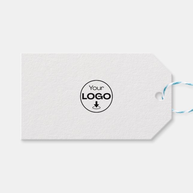 Anpassad vit logotyp presentförpackning | Personli Presentetikett (Framsidan (Horisontell))