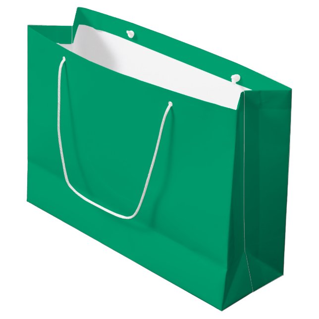 Anpassad vit presentpåse med logotyp | Stor Glansi (Framsidan Vinklad)