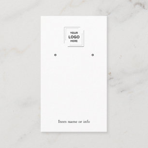 Anpassad vit smycken branding display design visitkort