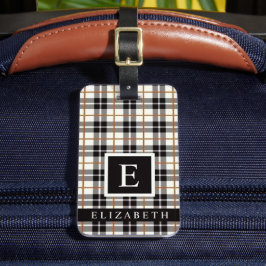 Anpassad vit svart Grått Red Checkered Mönster Bagagebricka