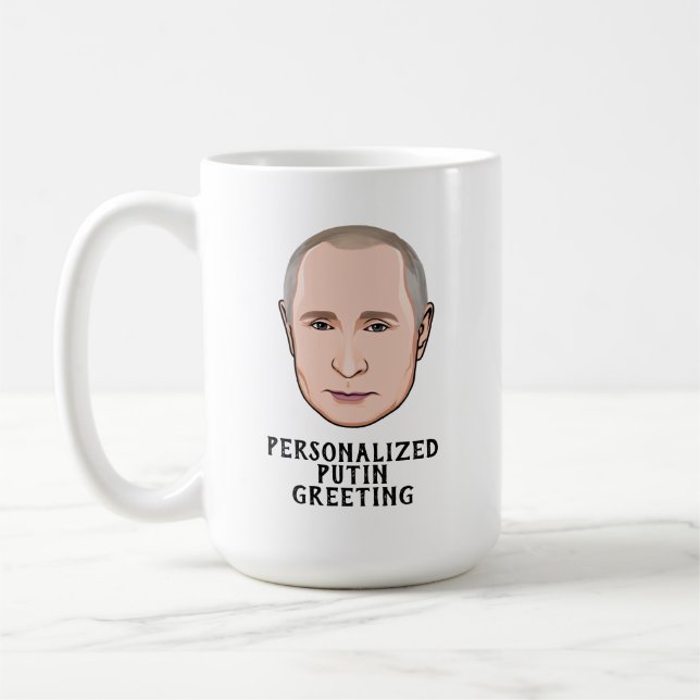 ANPASSAD VLADIMIR PUTIN KAFFEMUGG (Vänster)