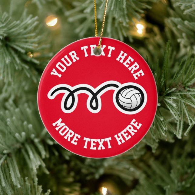 Anpassad volleyboll sport julgran ornament (Träd)