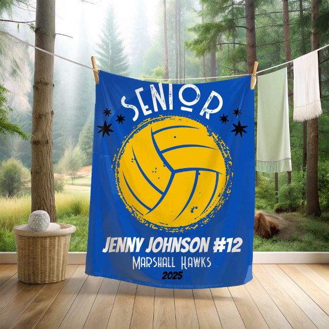 Anpassad volleyboll Studentexamen Kvälls Firande Fleecefilt (Skapare uppladdad)