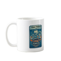 Anpassad VVS-tekniker Cool Polar Bear Mugg