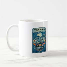 Anpassad VVS-tekniker Cool Polar Bear Mugg