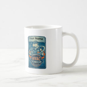 Anpassad VVS-tekniker Cool Polar Bear Mugg