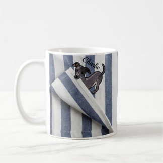 Anpassad Whippet Hundfilt Randig Personlig Kaffemugg