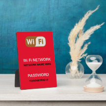 Anpassad WiFi-nätverkslösenordsinfo röd färg