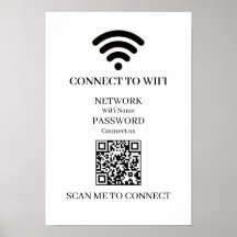 Anpassad WiFi QR | Enkel Nätverks Scan Display