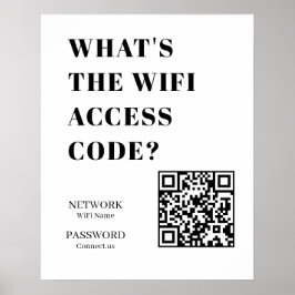 Anpassad WiFi QR | Vad är WiFi-koden Display Poster
