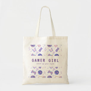 Anpassad Y2K Lila Kitsch Disco Gamer Tjej Mönster Tygkasse