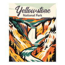 Anpassad Yellowstone National Park Lower Falls Ret