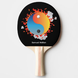 Anpassad Ying Yang, Zen Taoism-symbol, manlig kvin Pingisracket