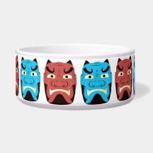 Anpassad Yokai Oni Demon Husdjurs Skål