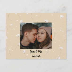 Anpassad ”You & Me Forever” Foto Alla Hjärtans Dag Helg Vykort