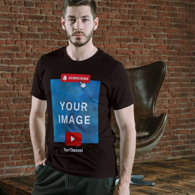 Anpassad YouTube-kanalnamn Svart T Shirt (Skapare uppladdad)