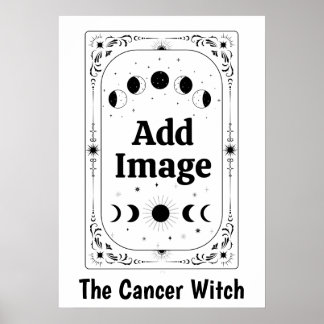 Anpassad Zodiac Tarot Astrologi Magisk Cancer Häxa Poster