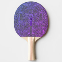 AnpassadAbstract Dragon Ping Pong Paddle lilac/bla