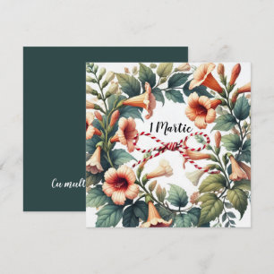 Anpassade 1 Smärtkort med Blommigt andedräkt Julkort