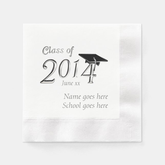 Anpassade 2014 Studenten Pappersservett (Framsidan)