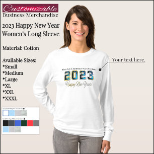 Anpassade 2023 Gott nytt år Långärmad Shirt T