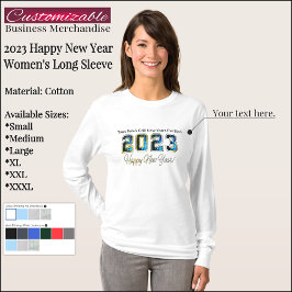 Anpassade 2023 Gott nytt år Långärmad Shirt T Shirt