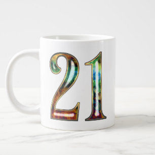 Anpassade 21 och innehav jumbo mugg