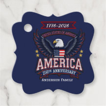 Anpassade 250-årsjubileum Amerika Örns Favorit Tag