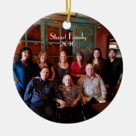 Anpassade 2 sid julprydnaden 2016 julgransprydnad keramik