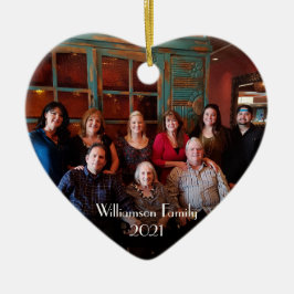 Anpassade 2-sidig 2-foto jul Ornament