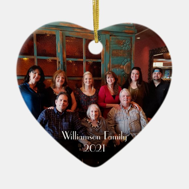 Anpassade 2-sidig 2-foto jul Ornament (Framsidan)