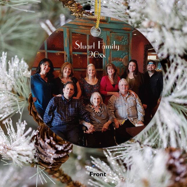 Anpassade 2-sidig julprydnad julgransprydnad keramik (Front)