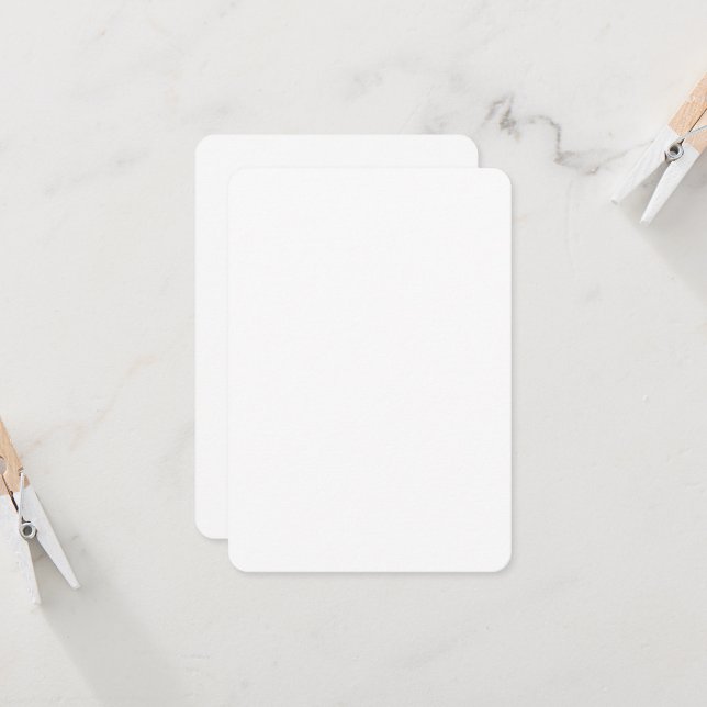 Anpassade 3,5x5 Mattade Inbjudningar | Rundade Hör (Fram/Back In Situ)