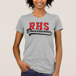 Anpassade 3 Bokstäver Högstadiet Initialer Cheerle T Shirt