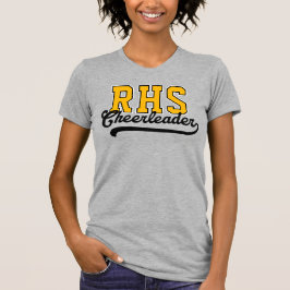 Anpassade 3 Bokstäver Högstadiet Initialer Cheerle T Shirt