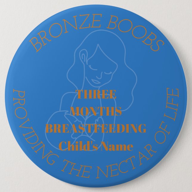 Anpassade 3 månatlig bricka för amning knapp (Framsida)