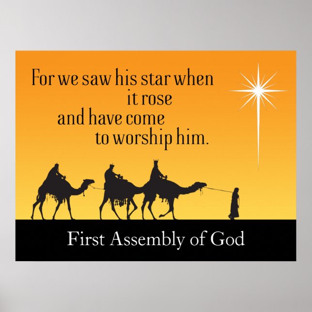 Anpassade 3Wise Manar Star of Bethlehem Poster (Framsidan)