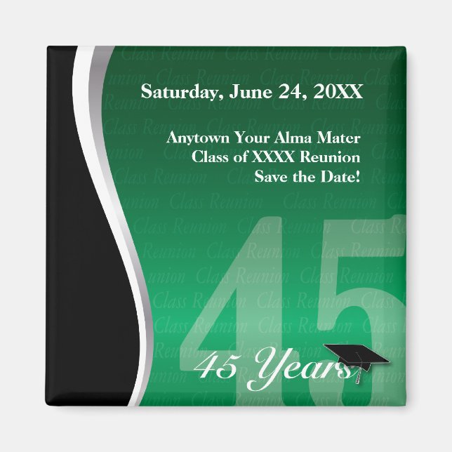 Anpassade 45 års återförening av klass magnet (Framsidan)