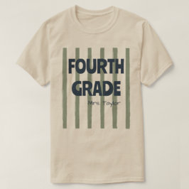 Anpassade 4:e klass skolstrips lärare namn Sage T Shirt