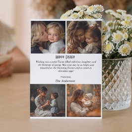 Anpassade 4-foto collage påsk-kort inbjudningar