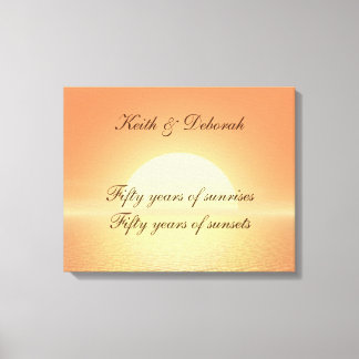 Anpassade 50:e årsdagen av Golden-årsdagen Canvastryck
