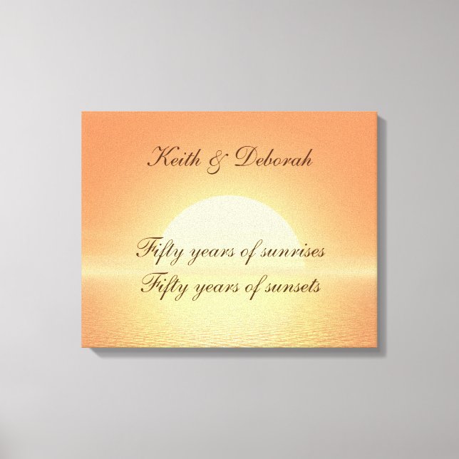 Anpassade 50:e årsdagen av Golden-årsdagen Canvastryck (Framsida)