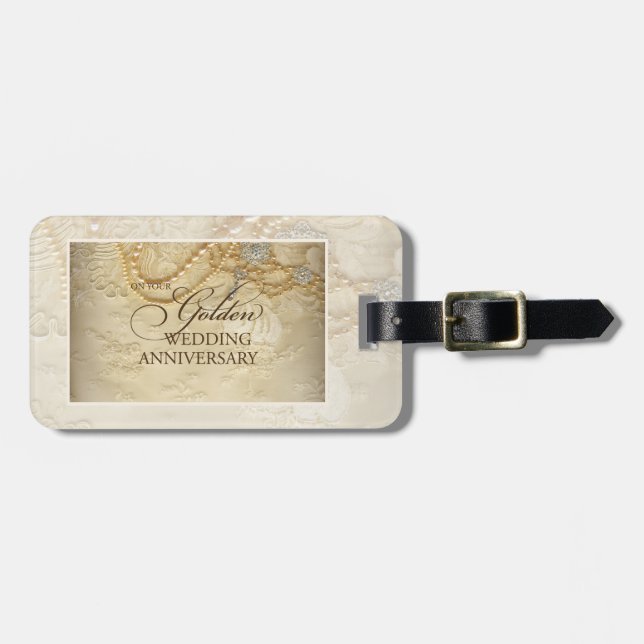 Anpassade, 50:e Bröllop-årsdagen Bagagebricka (Horisontell Framsida)
