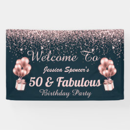Anpassade 50 och födelsedag i Fabulous Ro Guld