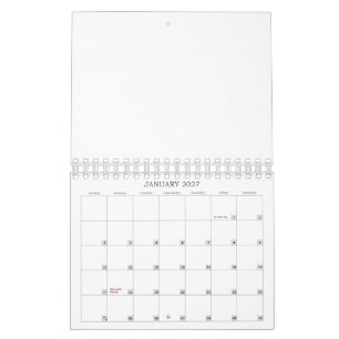 Anpassade 5,5" L x 7" B Klassiska rutor Kalender