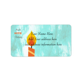 Anpassade 60 födelsedagsretur/adressetiketter adressetikett