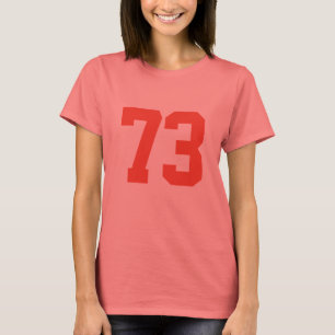 anpassade 73-skjortnummer-73 t-skjortdesign t-shirt