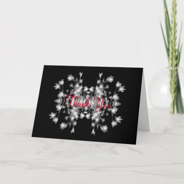 Anpassade Abstrakt Blommigt Grafik Mönster Tack Kort (Framsida)