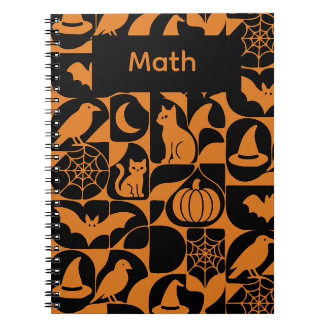 Anpassade Abstrakt Halloween-design Anteckningsbok (Framsidan)